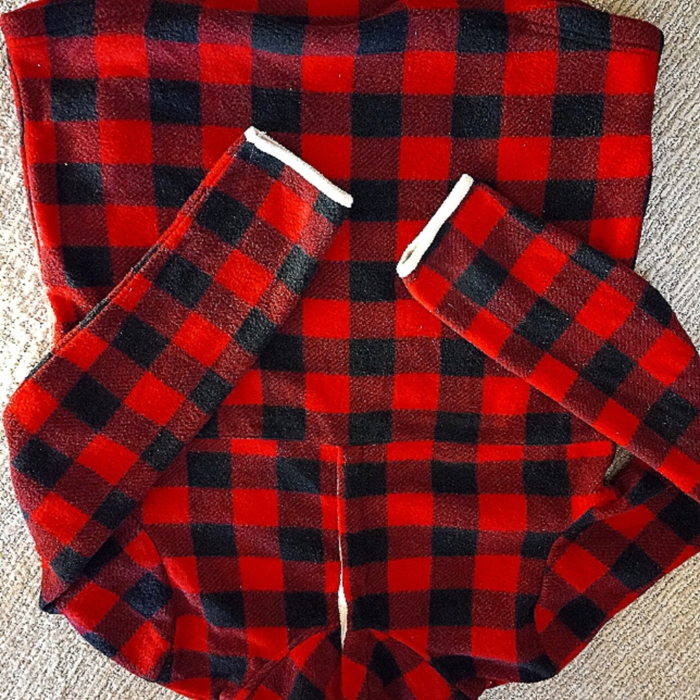 Entro M Buffalo plaid fleece pullover
